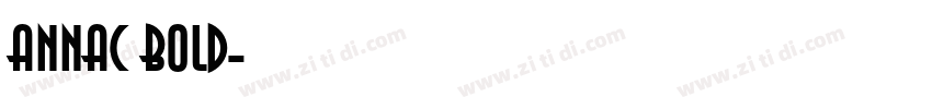 AnnaC Bold字体转换